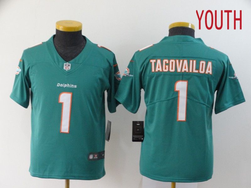 Youth Miami Dolphins #1 Tagovailoa Green Nike Vapor Untouchable Stitched Limited NFL Jerseys